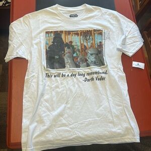 Star Wars Disney Parks Darth Vader Short Sleeve Teeshirt! Vintage New With Tags!